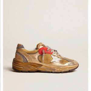 Golden Goose Dad-Star distressed Gold